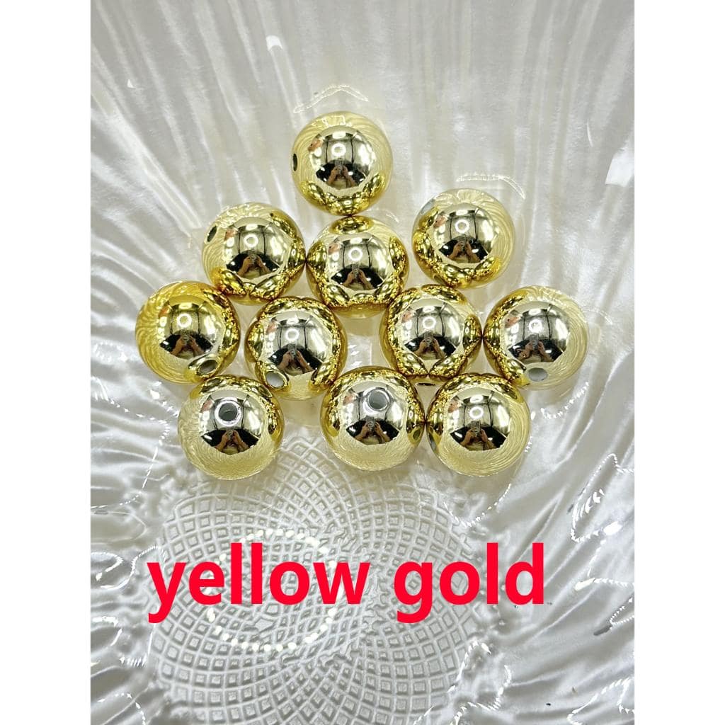 Glossy Metallic Colored Acrylic Beads  16mm