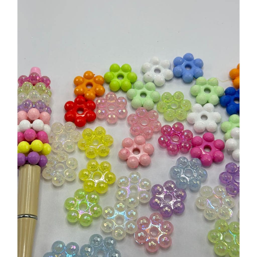 Cute  Solid Colored Faceted Semi Transparent Spacers Acrylic Beads ，20mm