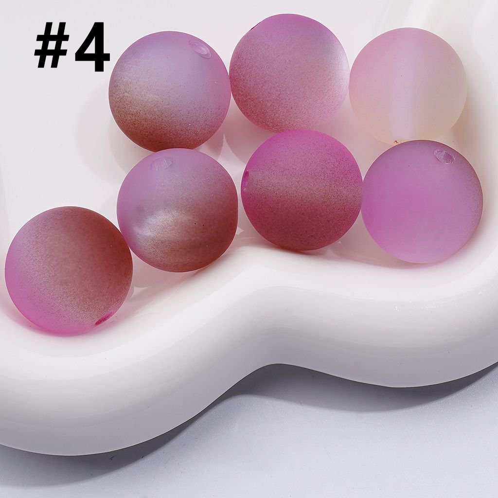 Oversized Frosted Matte Cat Eye Beads – Dual-Color Acrylic, 20MM