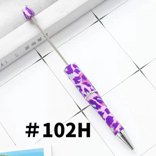 Purple and Pink Camo Printed Beadable Pens Number 102H