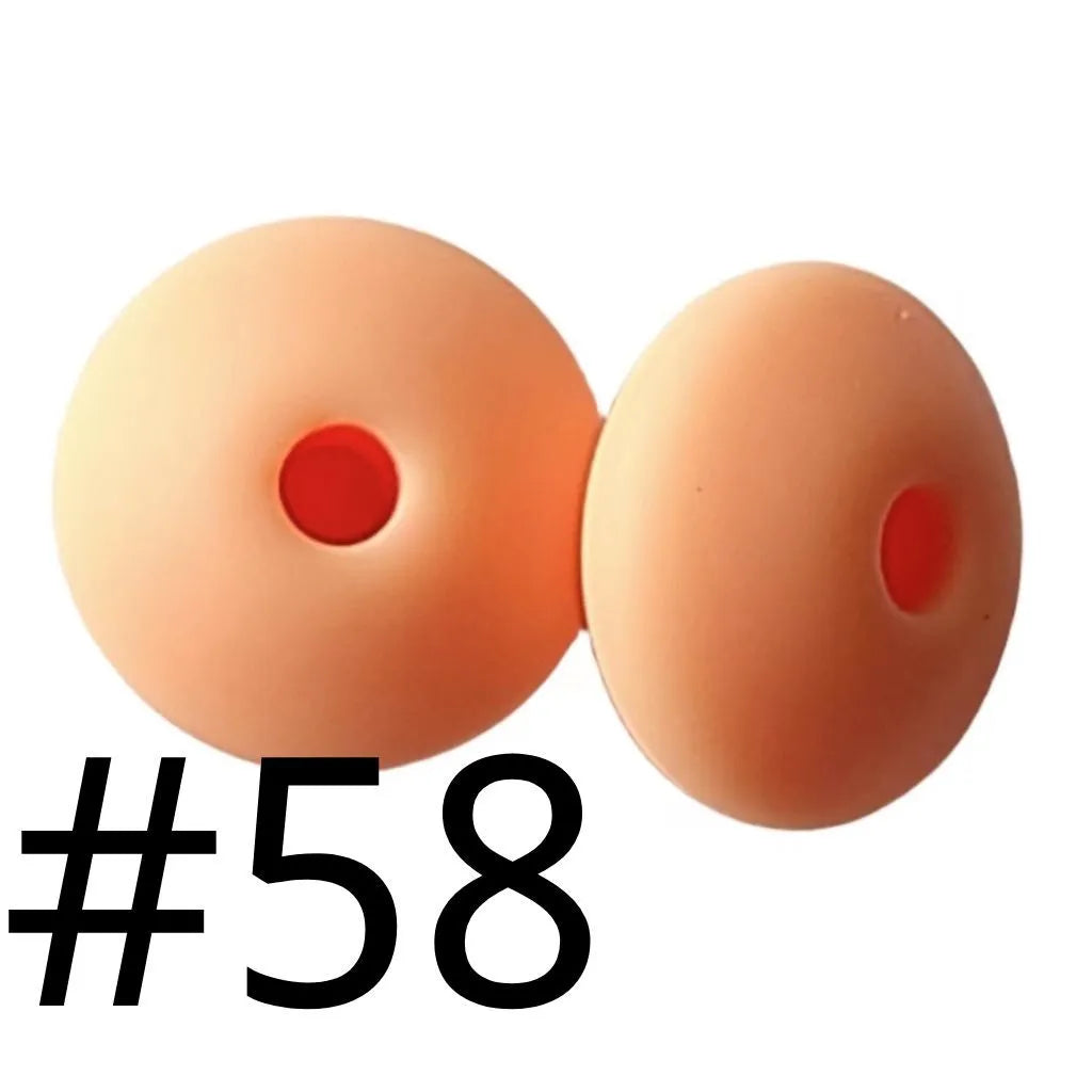 Silicone Lentil Beads Spacers 12mm
