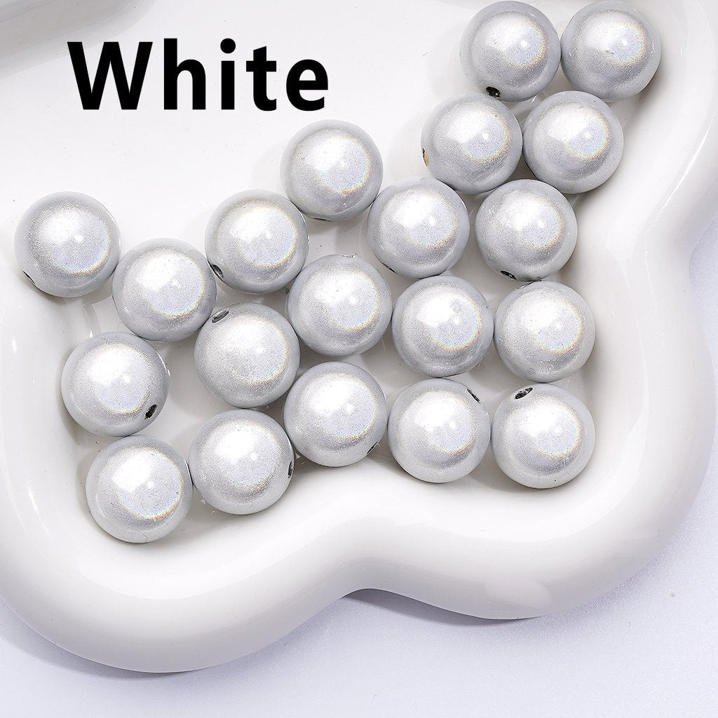 Glossy Multi-Color Shiny Round Acrylic Beads, 16MM