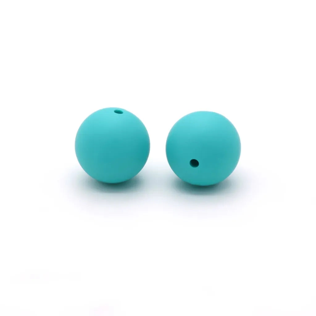 Solid Colored Silicone Beads 15 mm
