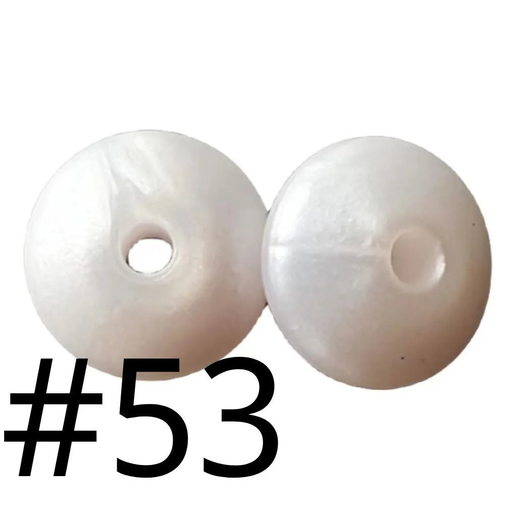 Lentil Silicone Beads Spacers Saucers 12mm