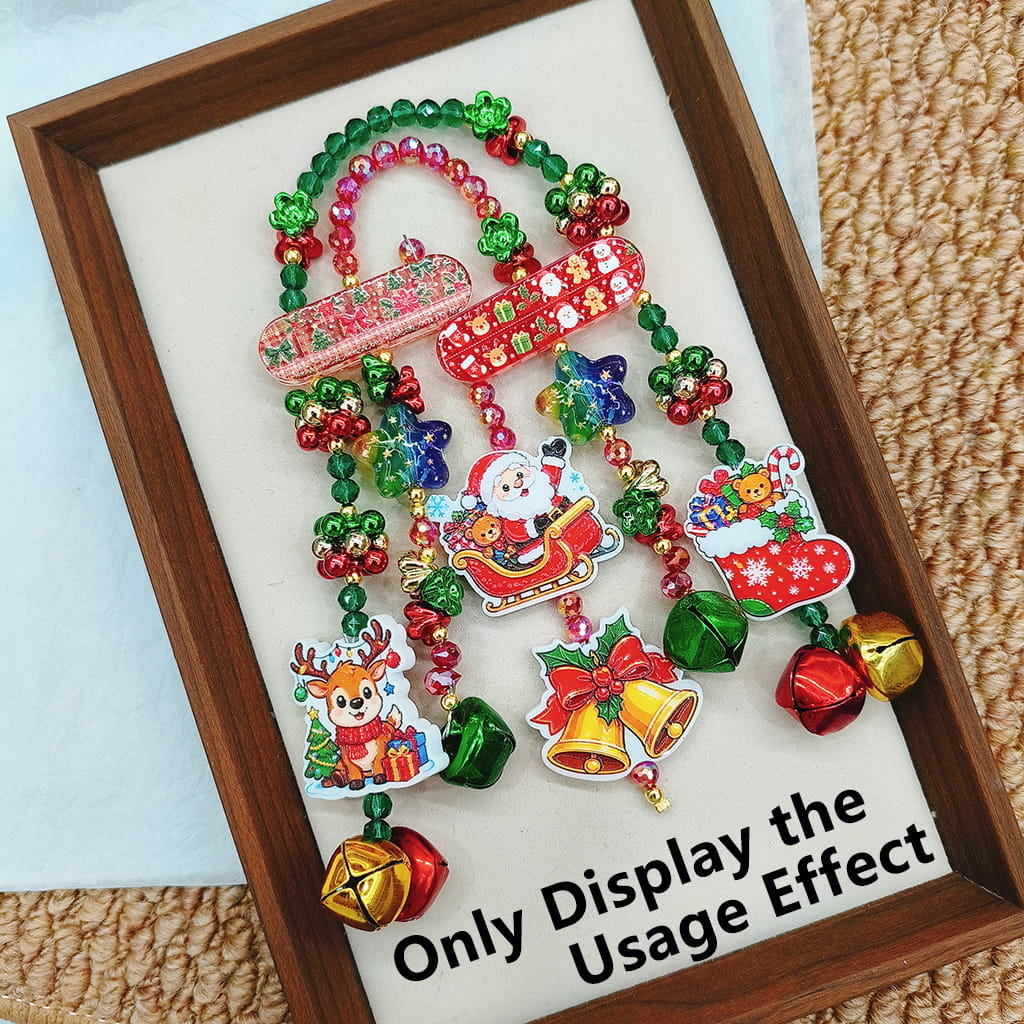 Cute Apple Bear Printed Rectangle Acrylic Beads, Double Hole, 15×39MM