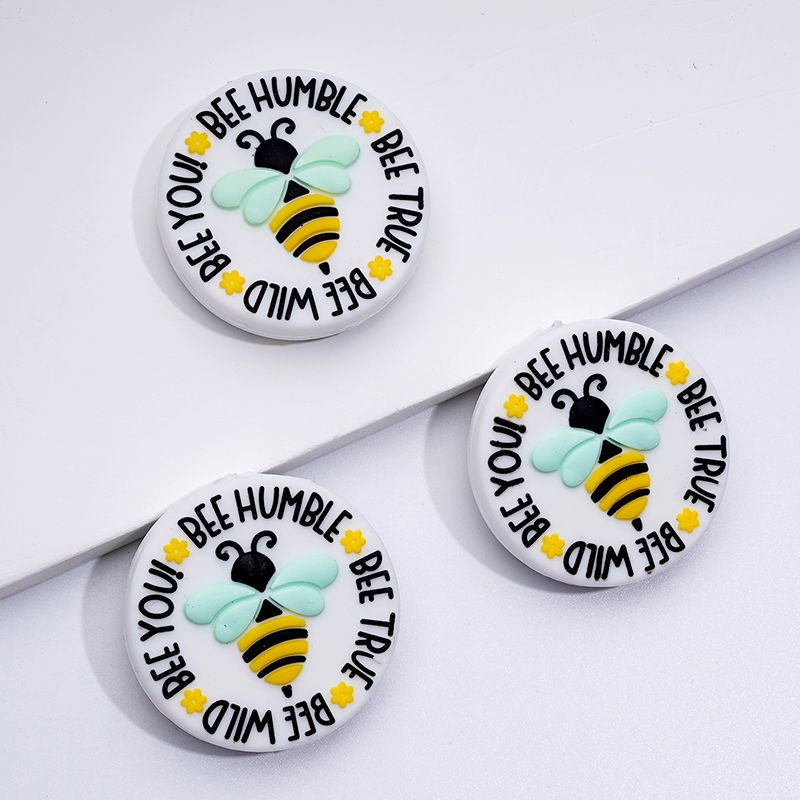 ''Bee Humble, Bee True, Bee Wild, Bee You" Silicone Focal Beads