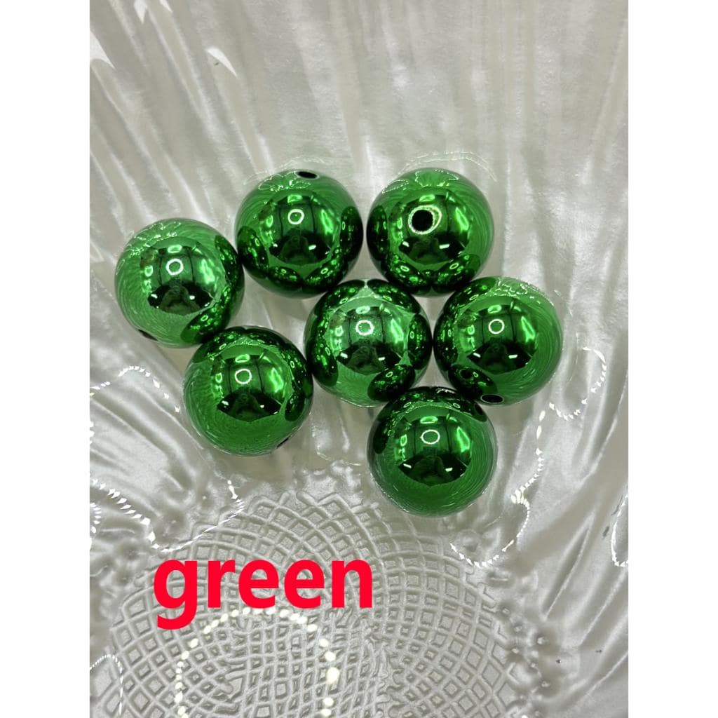 Glossy Metallic Colored Acrylic Beads  16mm