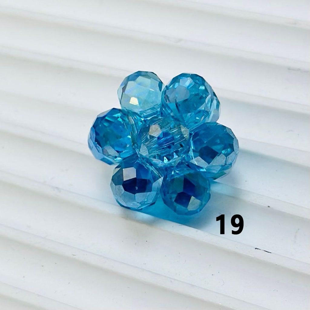 Colorful Water Drop Shape Bling Bling Rhinestones Knots Beads, Around 20MM