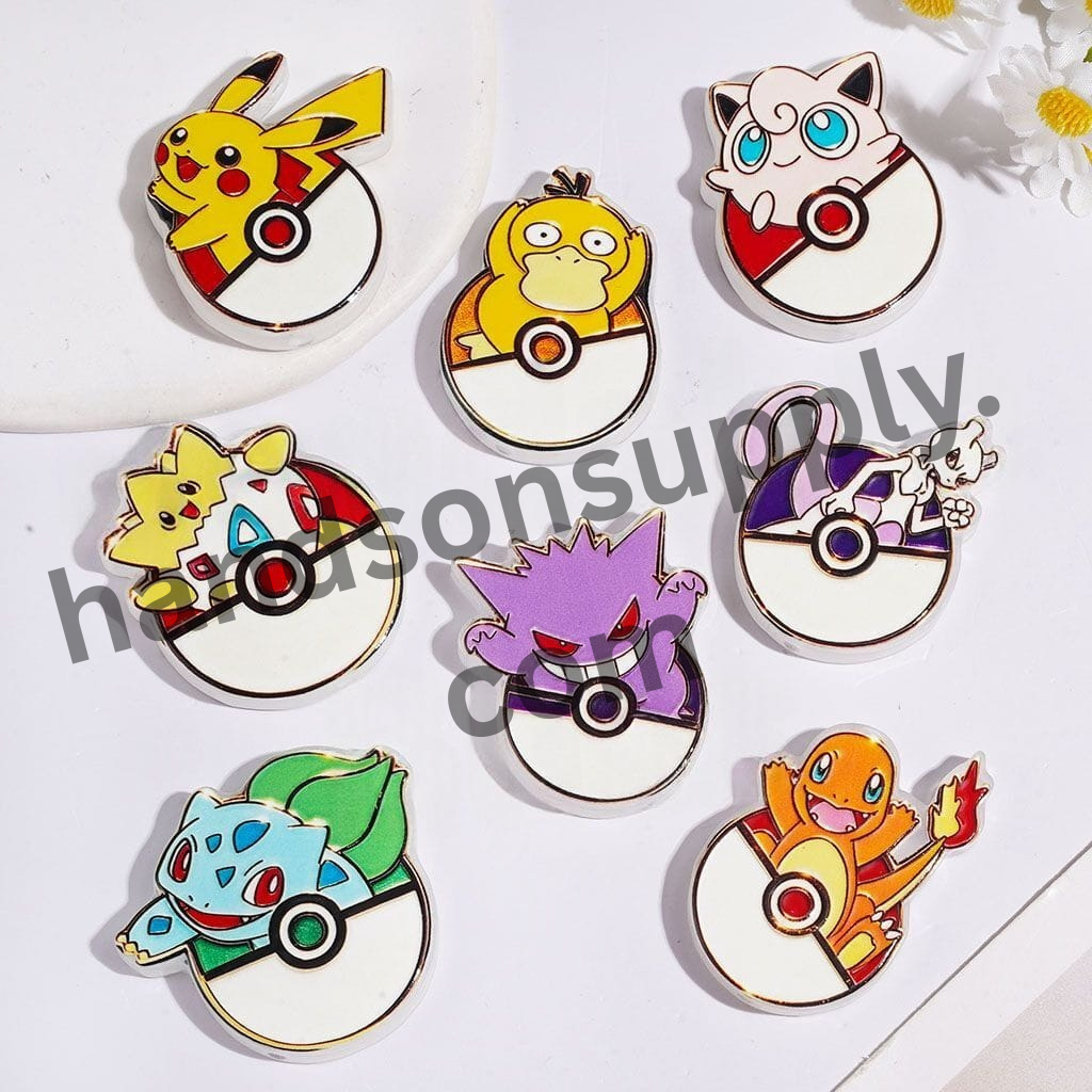 Magic Egg with Mini Monster Character Series Acrylic Beads, Random Mix