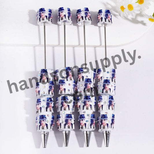 Stylish Stylish Fashion Lady USA American Singer Beadable Clay Pen with AB Rhinestones