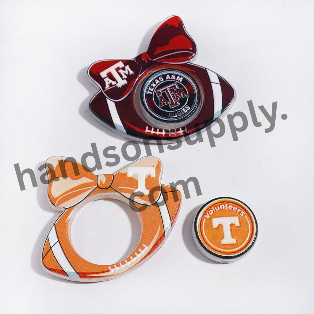 American College Team Logo Acrylic Beads Collection Set, Please Read Description