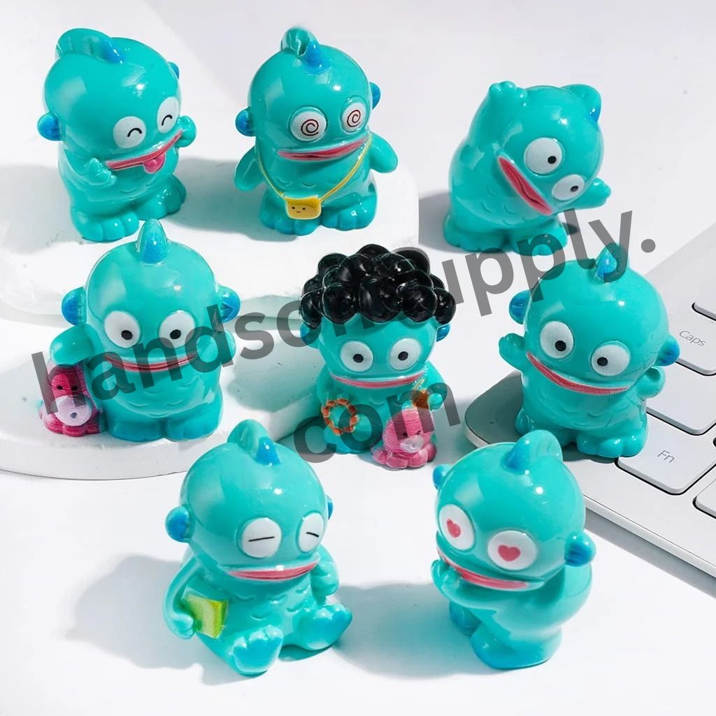 Teal Quirky Fish Character Series Acrylic Figurines for Beadable Pens & Pen Toppers, Assorted Designs