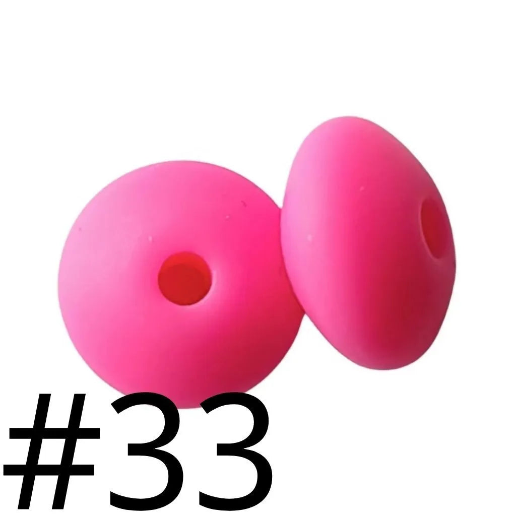 Silicone Lentil Beads 12mm