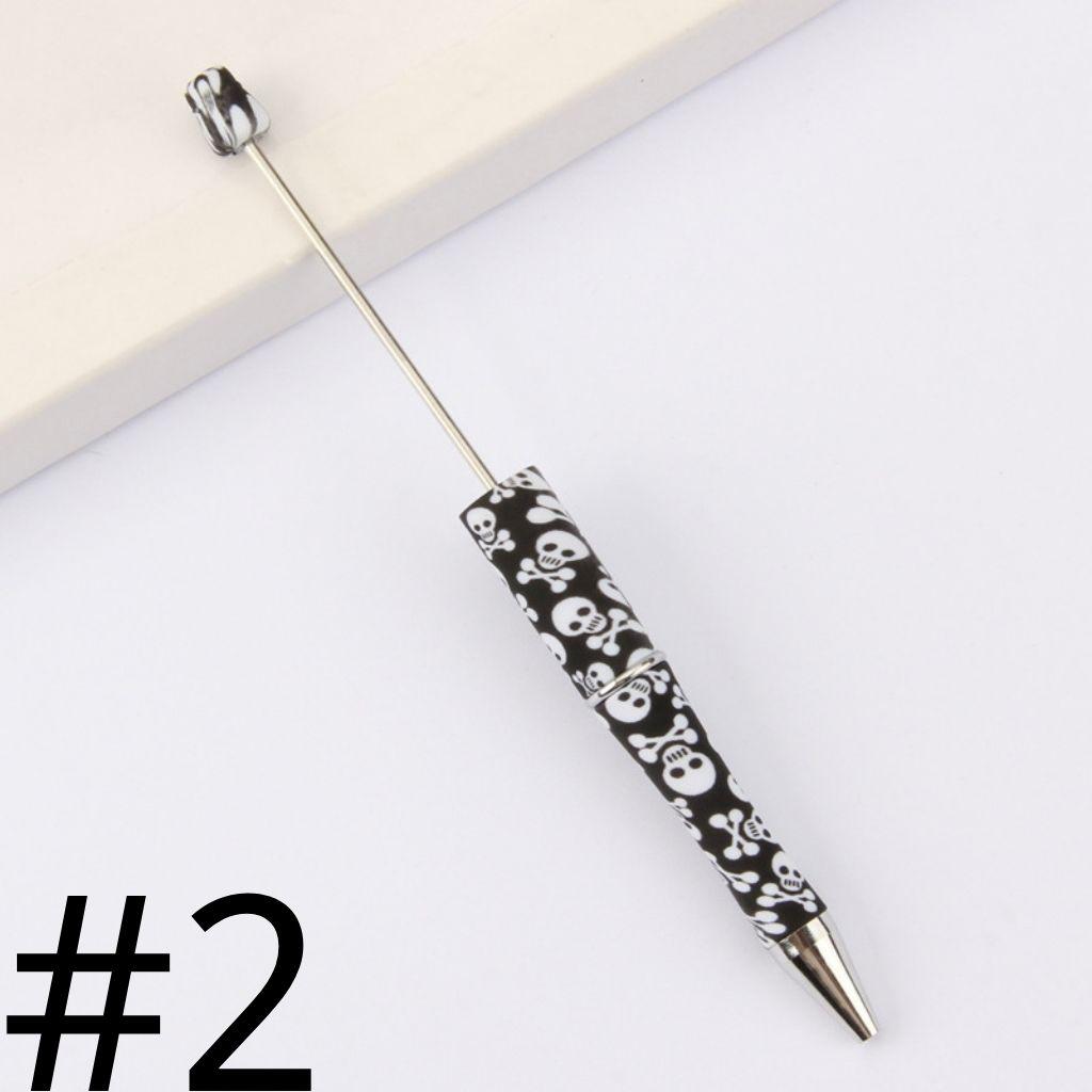 Pen with skull pattern on a white background