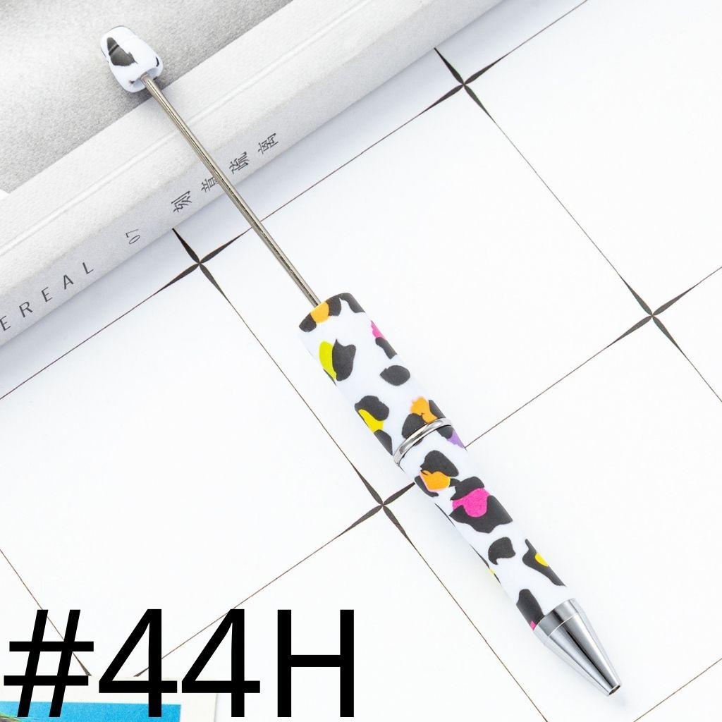 Red Orange Yellow Jaguar Colorful Printed Beadable Pens Number 44H