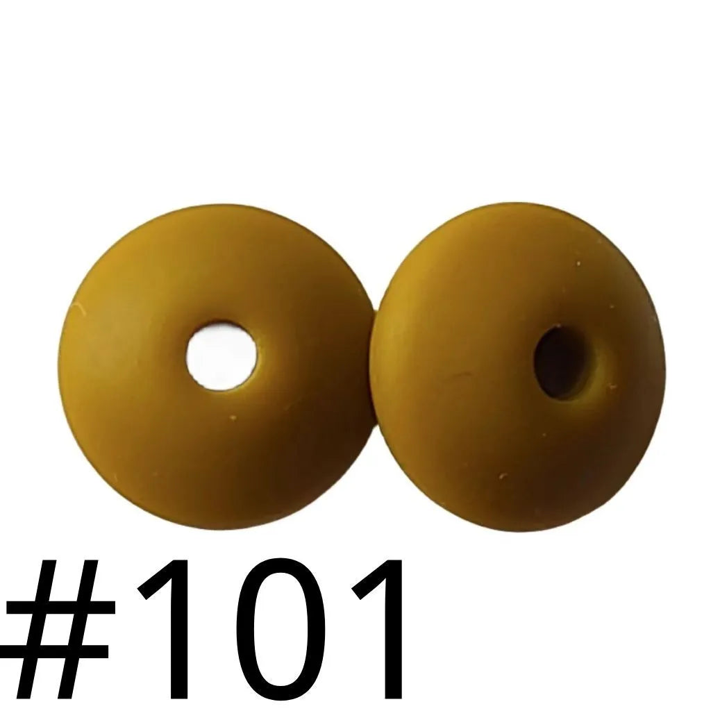 Silicone Lentil Beads 12mm