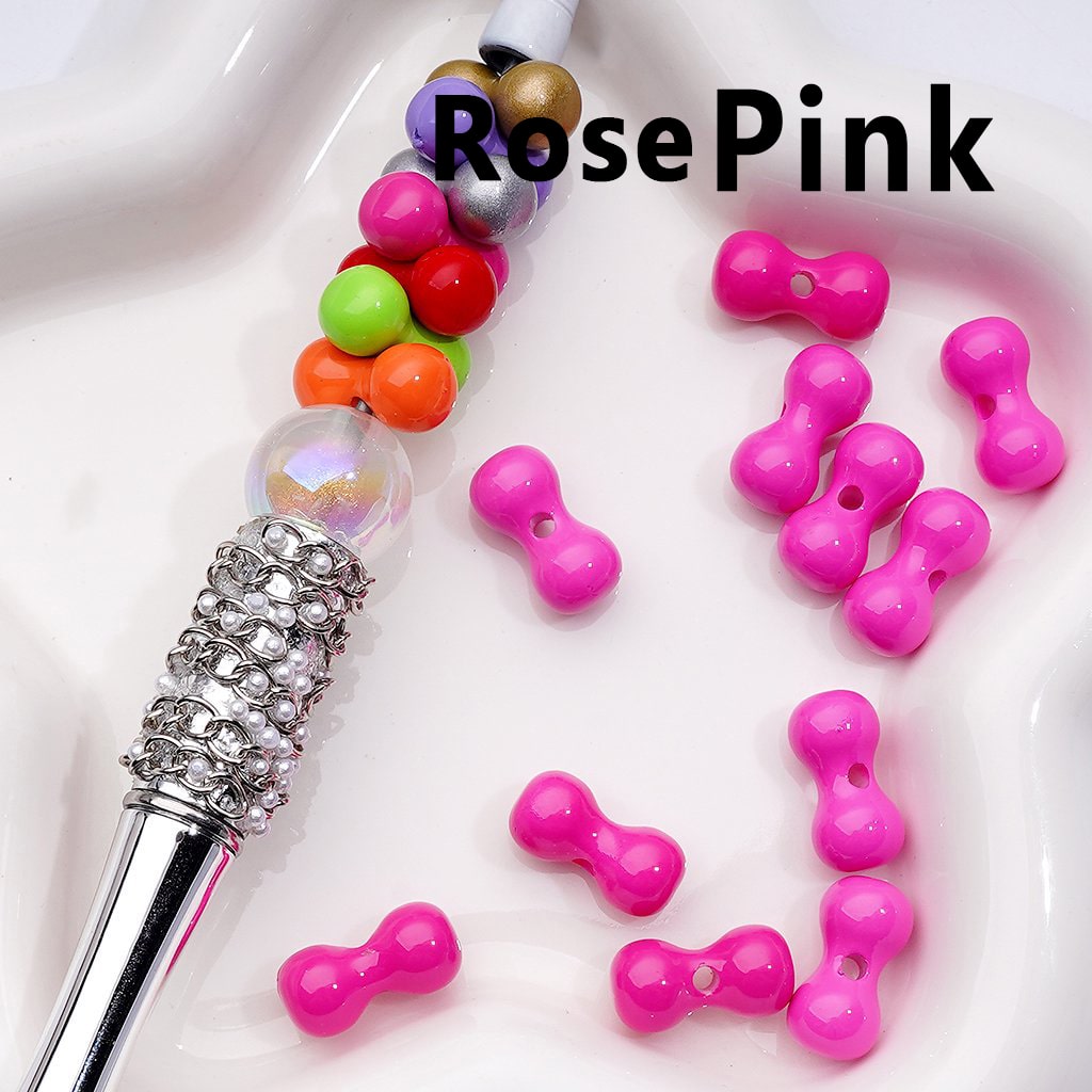 Mini Bone-Shaped Acrylic Beads Assorted Colors, 8*16MM