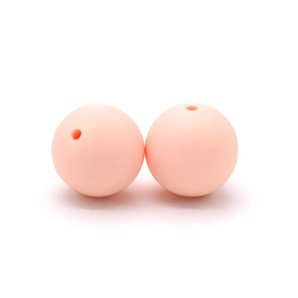 Solid Colored Silicone Beads 15 mm