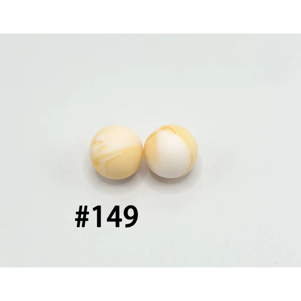Silicone Beads, Solid Colors, 15 mm