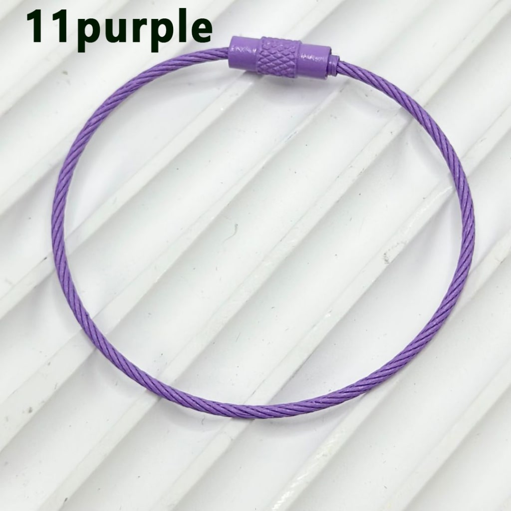 Beadable Metal Keychain Ring Loop in Solid Color, 1.5*150MM