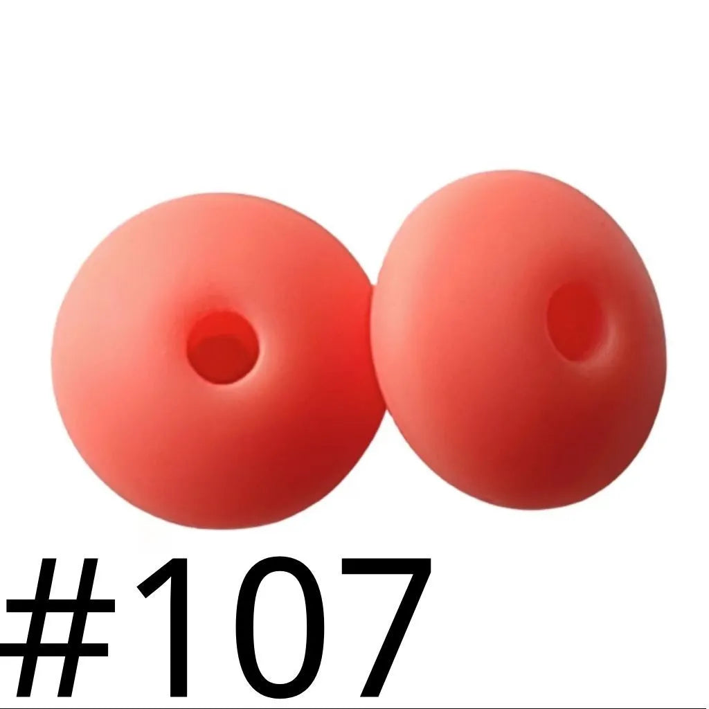 Silicone Lentil Beads Spacers 12mm