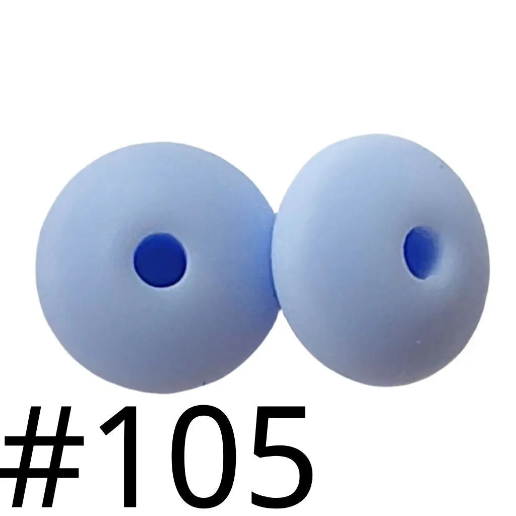 Silicone Lentil Beads 12mm