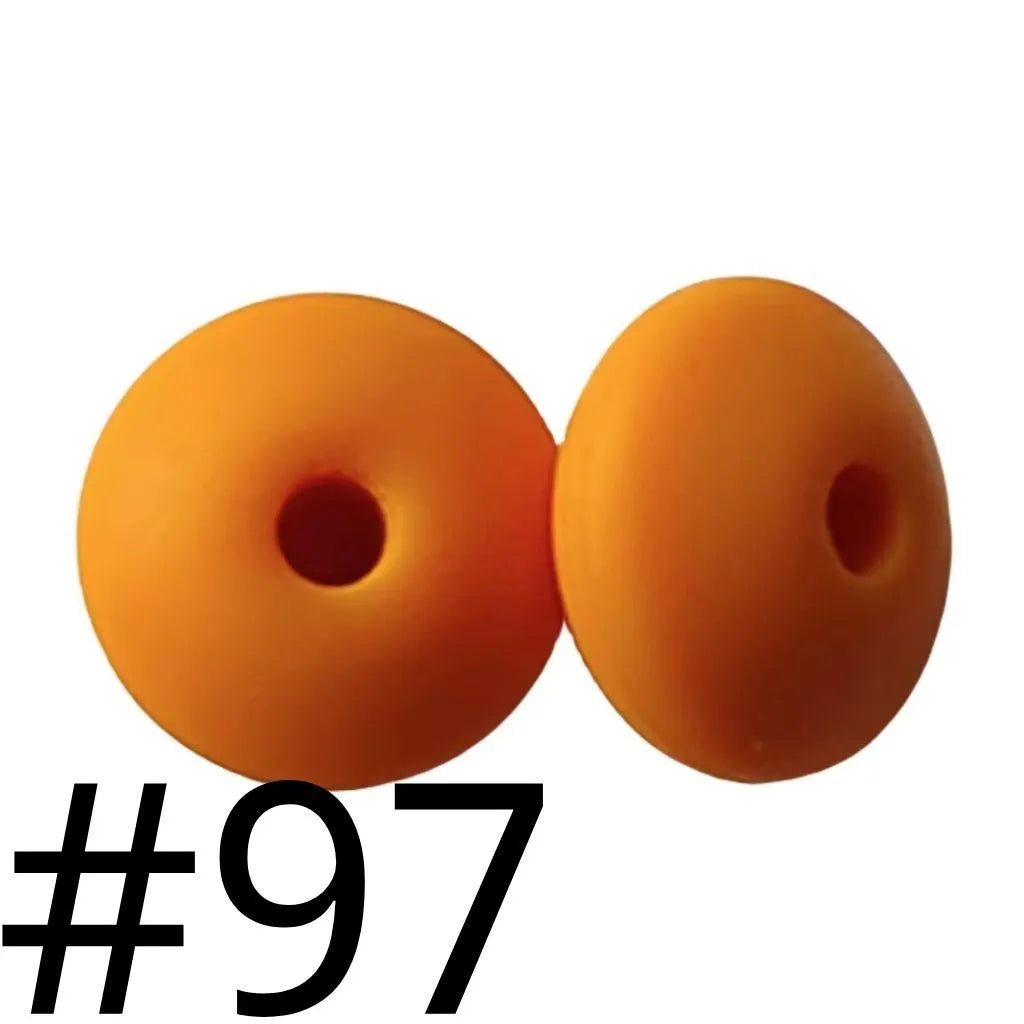 Silicone Lentil Beads Spacers 12mm