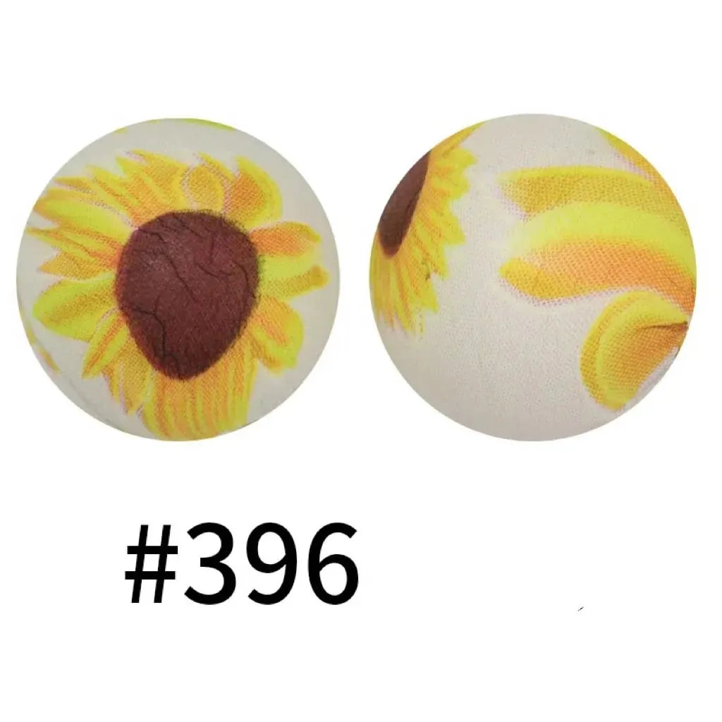 Printed Silicone Beads 15 mm