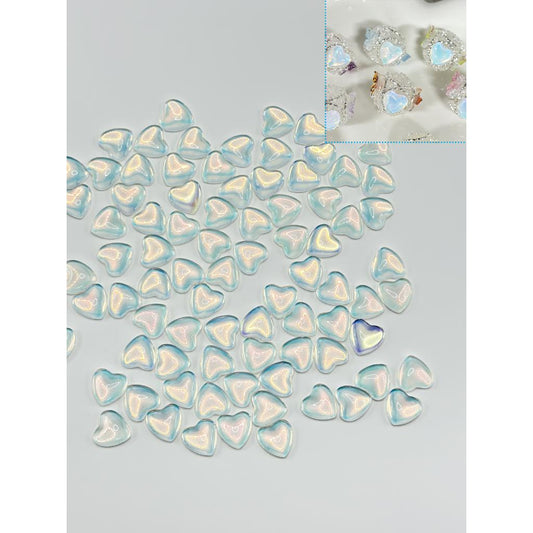 Heart Shape Charms Mini Shiny Accessories, Random Mix, Around 10*10MM