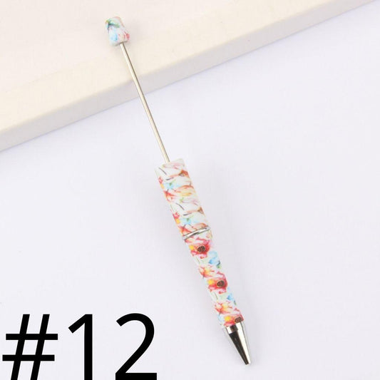 Blossom Printed Colorful Beadable Pens Number 12