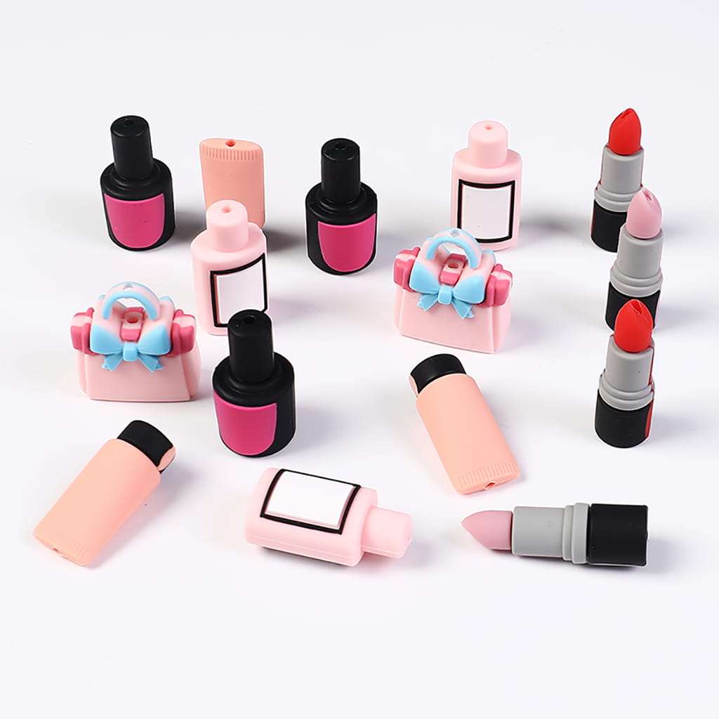 3D Cosmetics Series Silicone Focal Beads in Sweet Girl Style