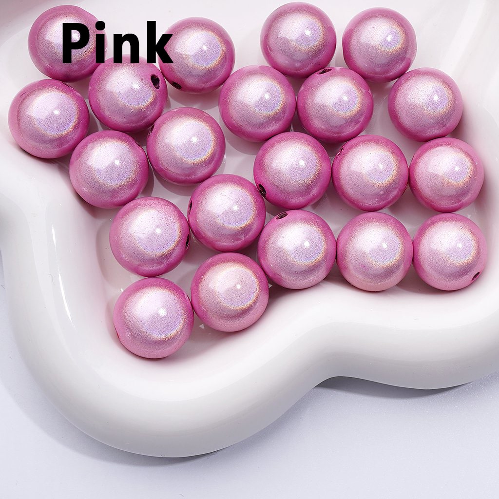 Glossy Multi-Color Shiny Round Acrylic Beads, 16MM