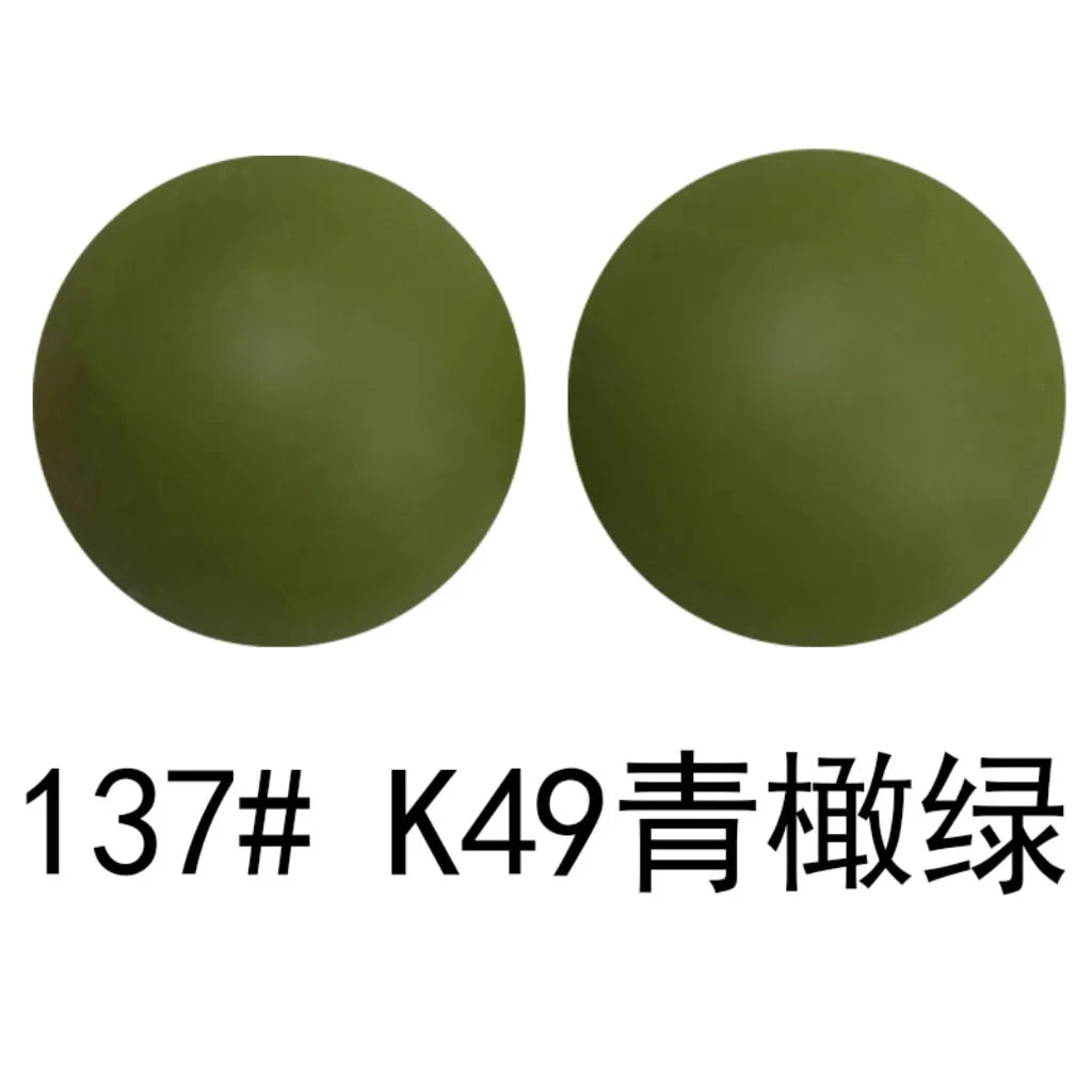 Solid Colored Silicone Beads 15 mm