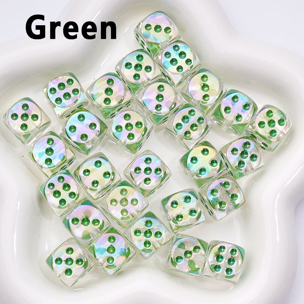 UV-Coated Translucent Dice Beads – Acrylic Cube, 14MM