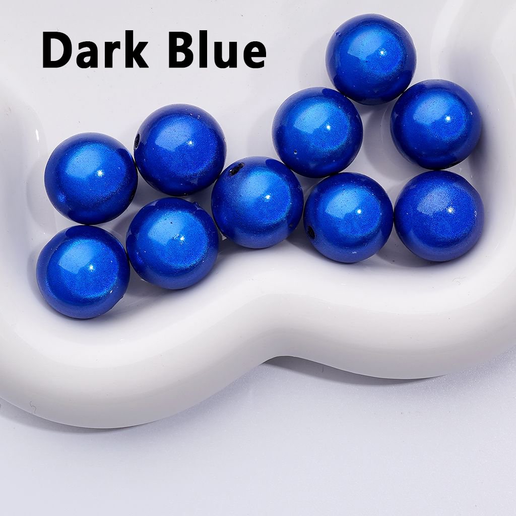 Glossy Multi-Color Shiny Round Acrylic Beads, 16MM