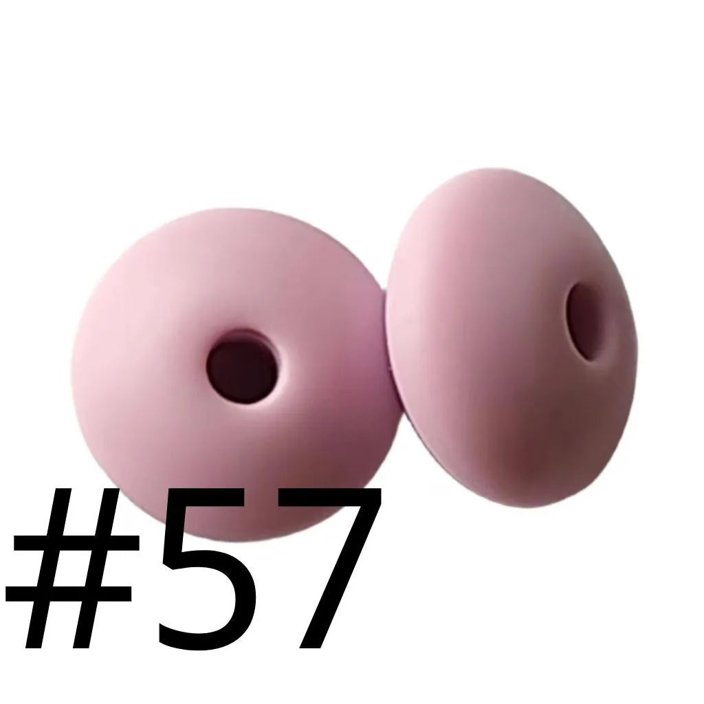 Silicone Lentil Beads Spacers Saucers 12mm