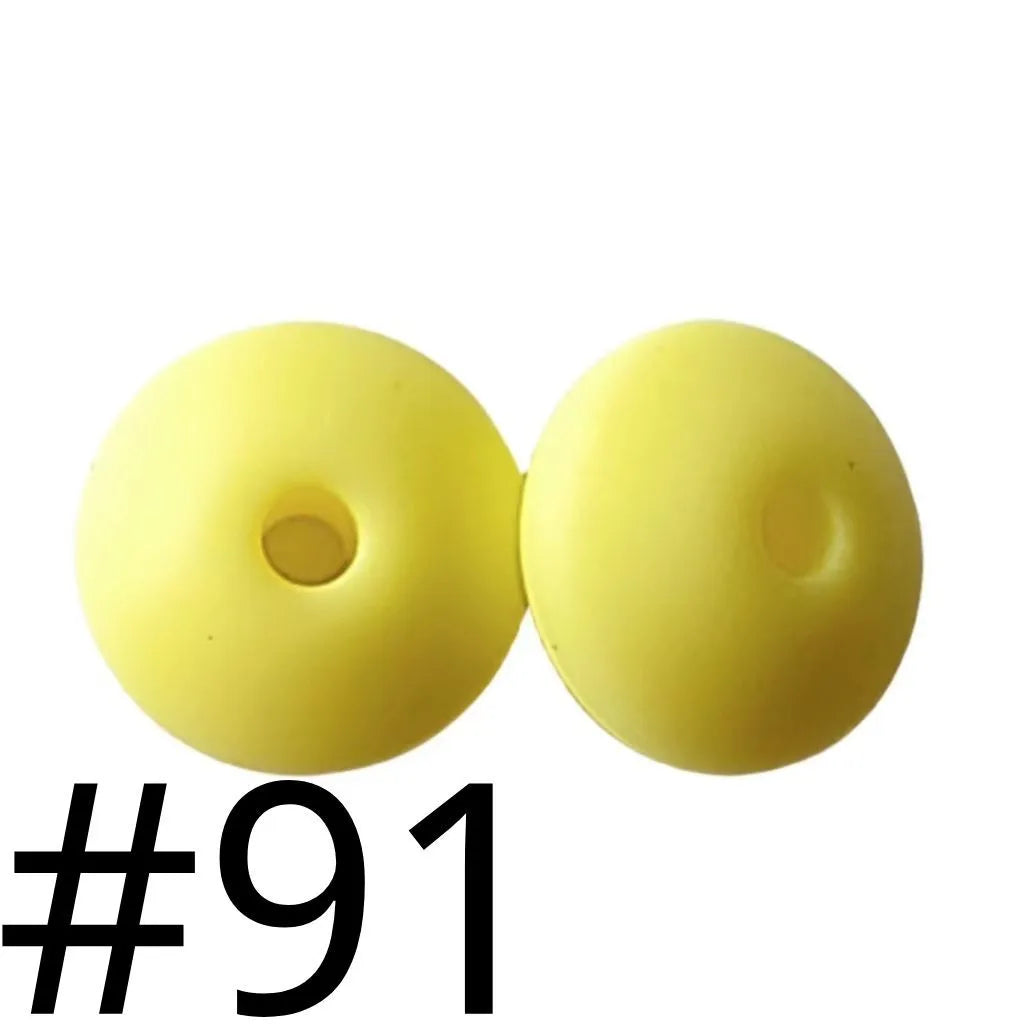 Silicone Lentil Beads Spacers 12mm