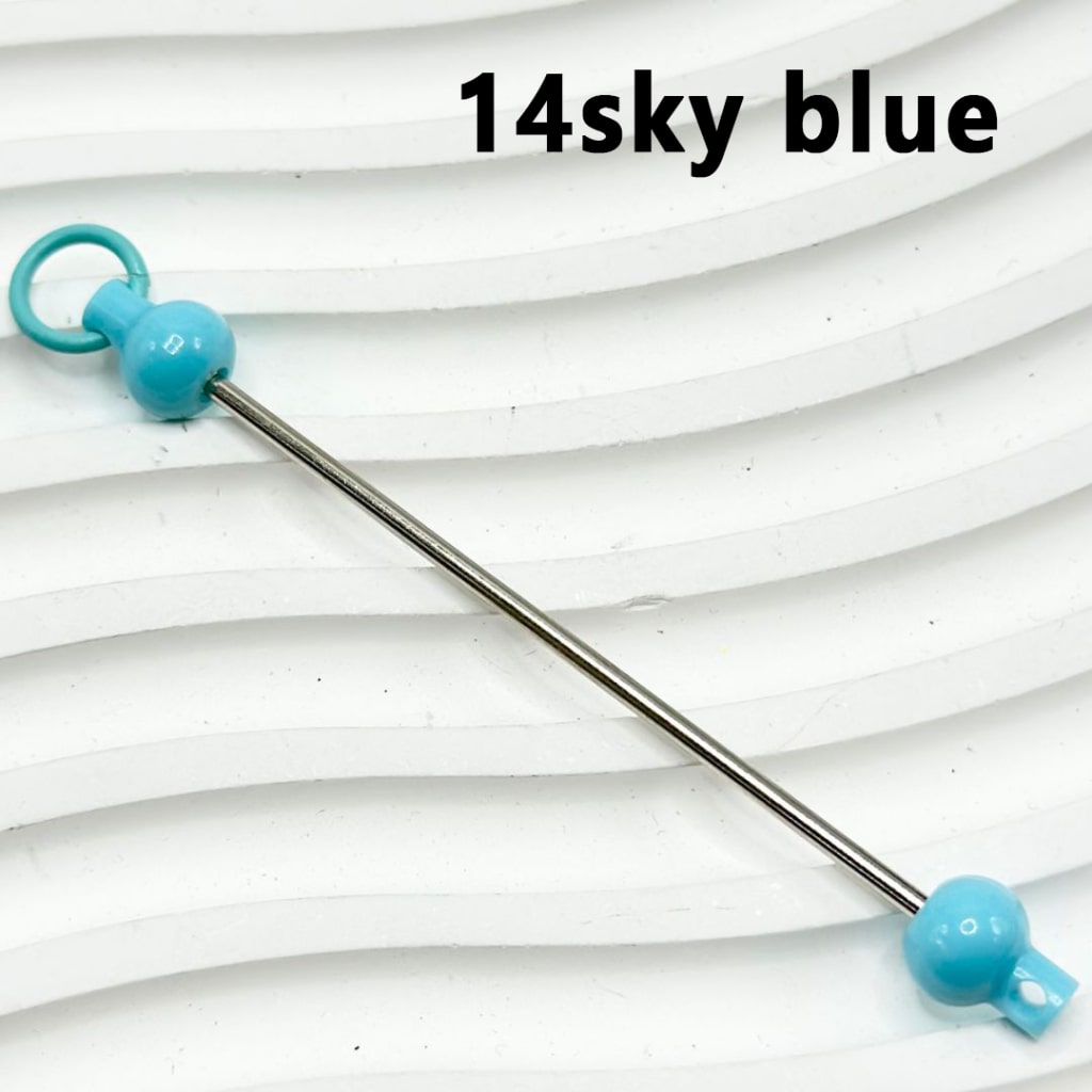 DIY Beadable Bars for Keychains and Accessories, Solid Colors, 90mm, Please Read the Description