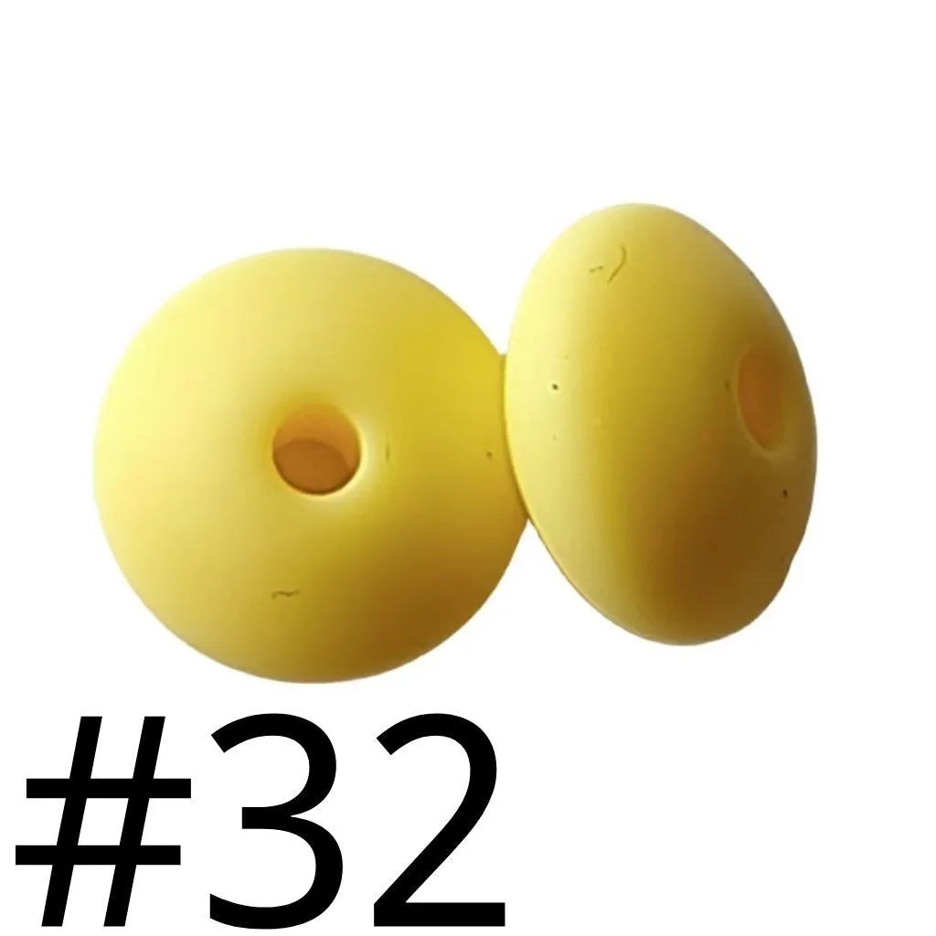 Silicone Lentil Beads Spacers 12mm