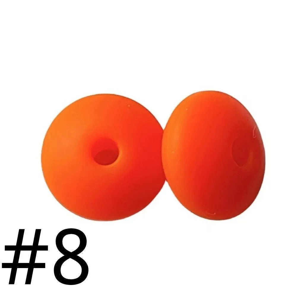 Silicone Lentil Beads Spacers 12mm
