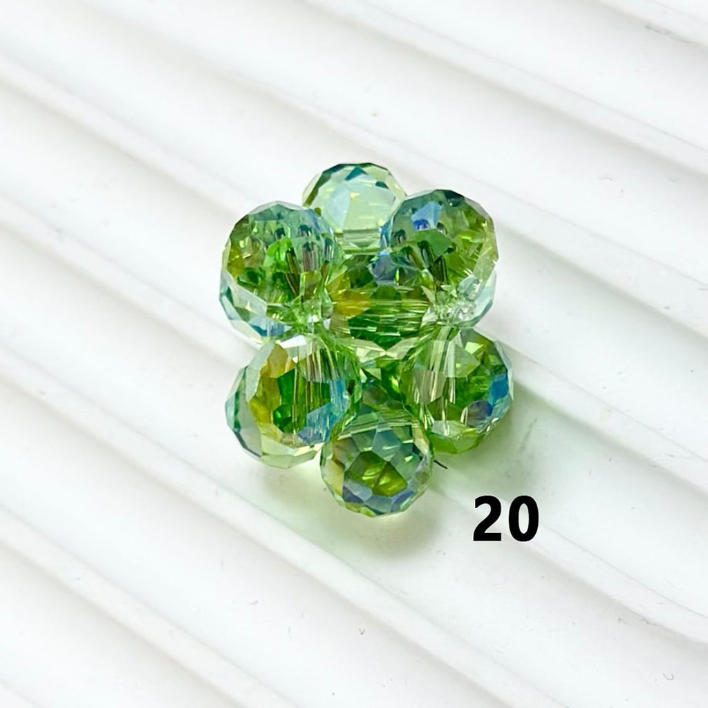 Colorful Water Drop Shape Bling Bling Rhinestones Knots Beads, Around 20MM