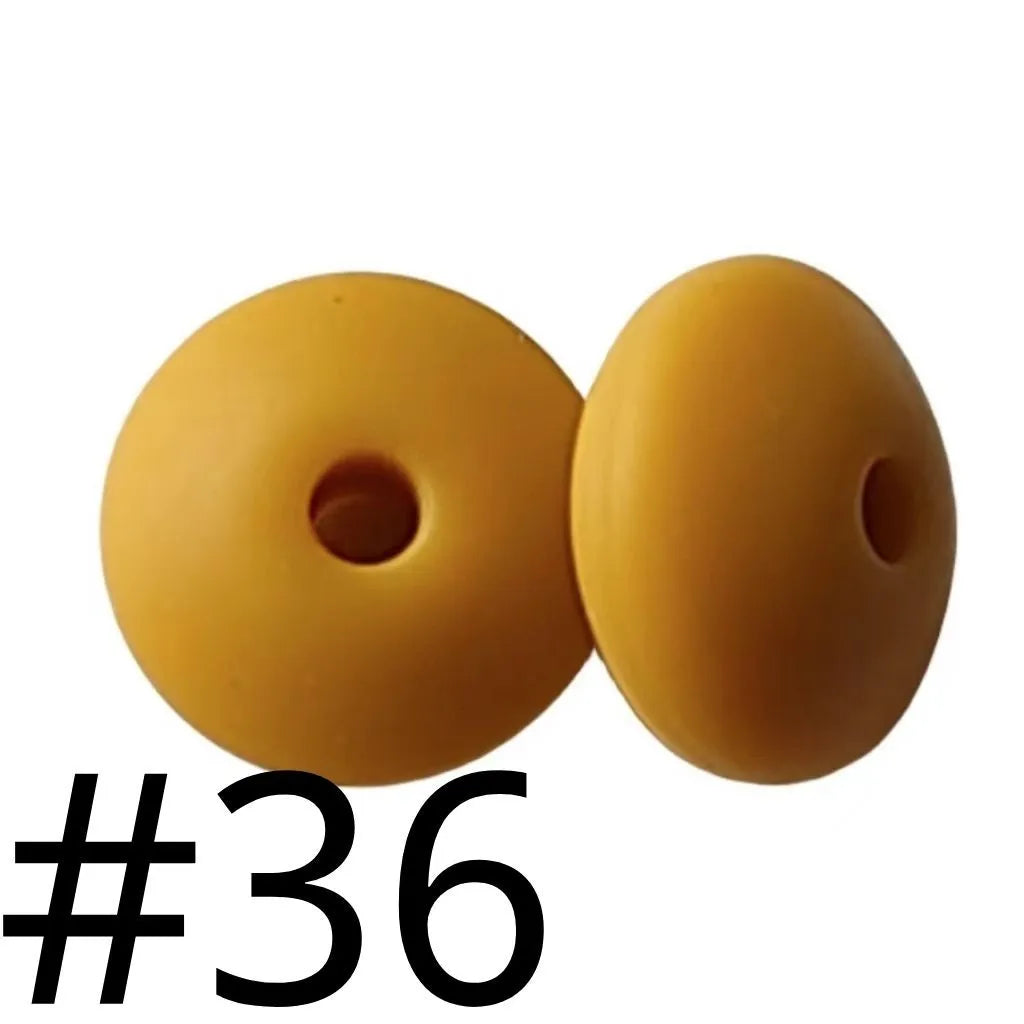 Silicone Lentil Beads 12mm