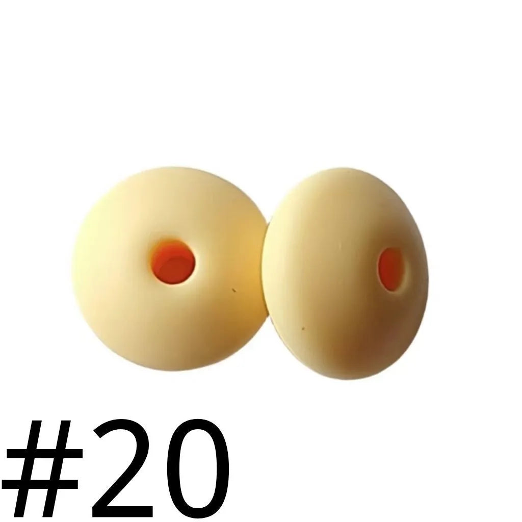 Silicone Lentil Beads 12mm