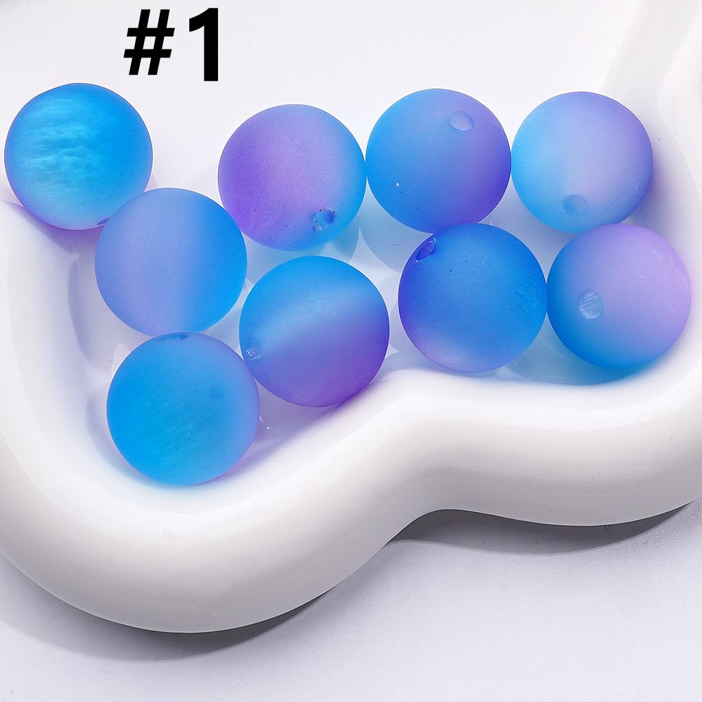 Oversized Frosted Matte Cat Eye Beads – Dual-Color Acrylic, 20MM