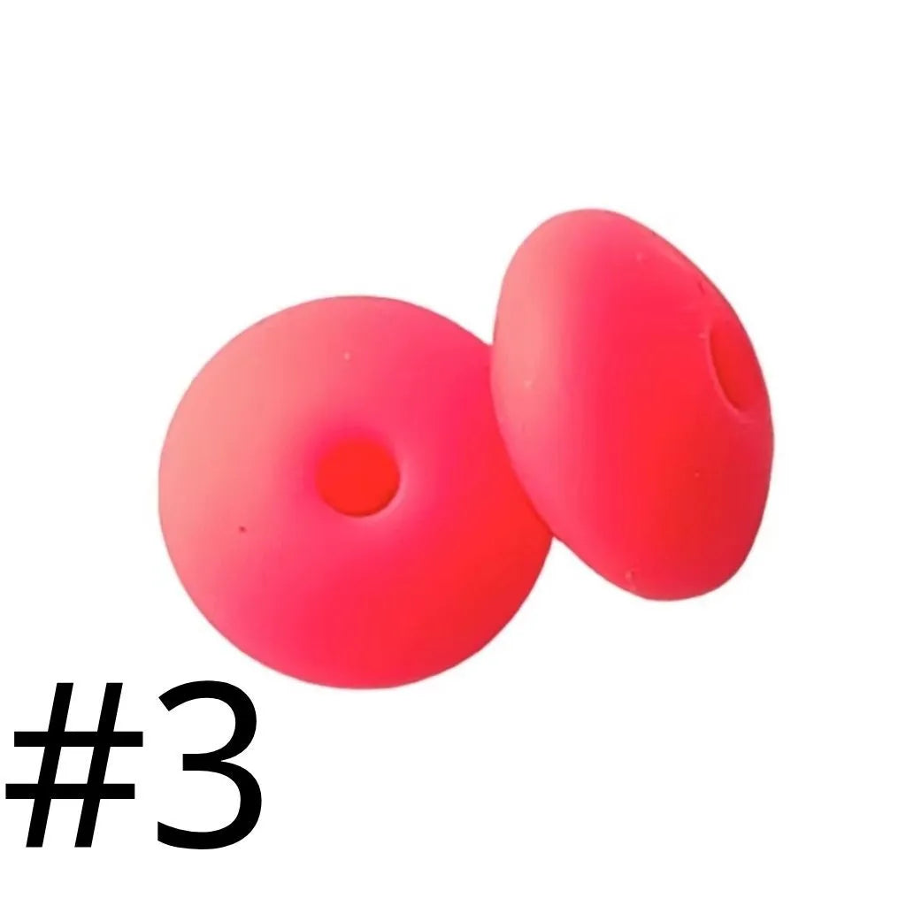 Silicone Lentil Beads Spacers 12mm