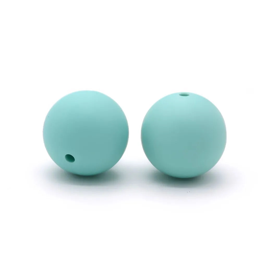 Silicone Beads, Solid Colors, 15 mm
