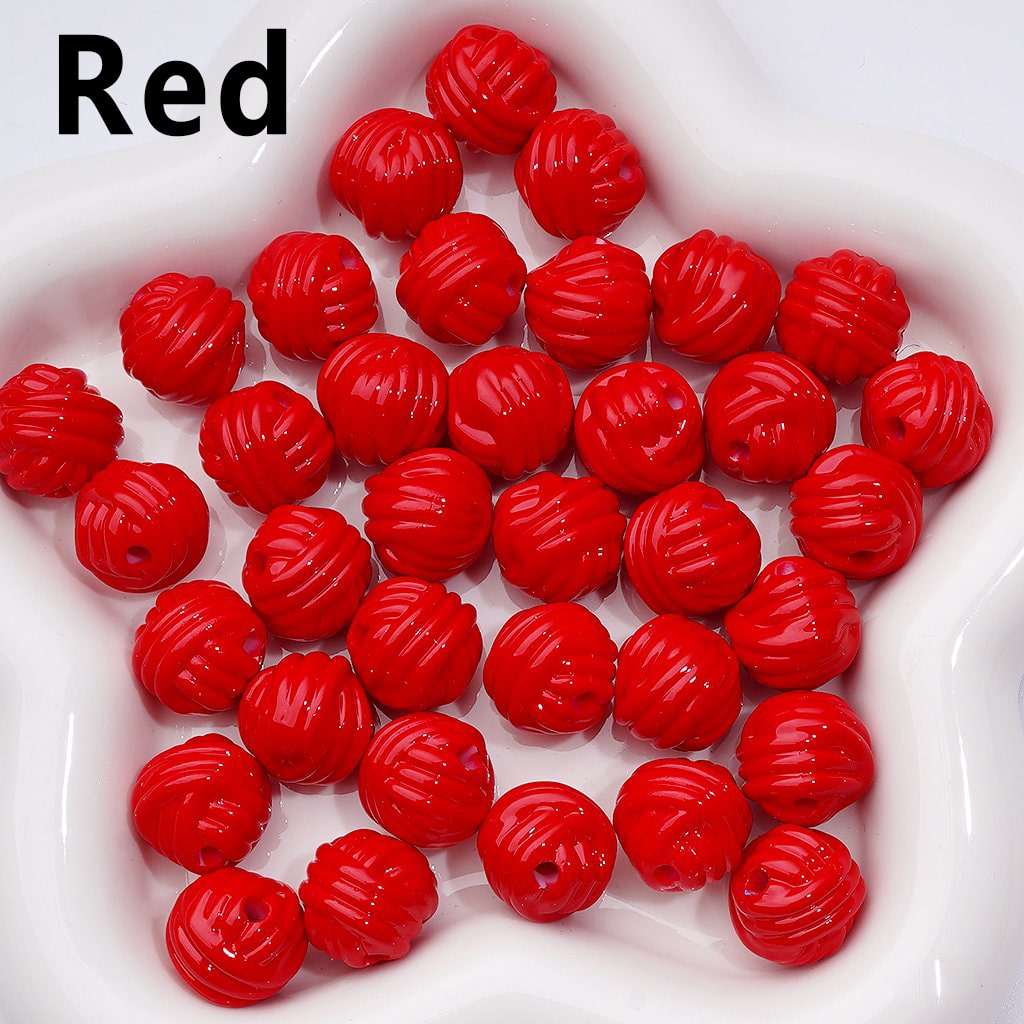 Adorable Multi-Color Yarn Ball Acrylic Beads – 16MM Craft Supplies