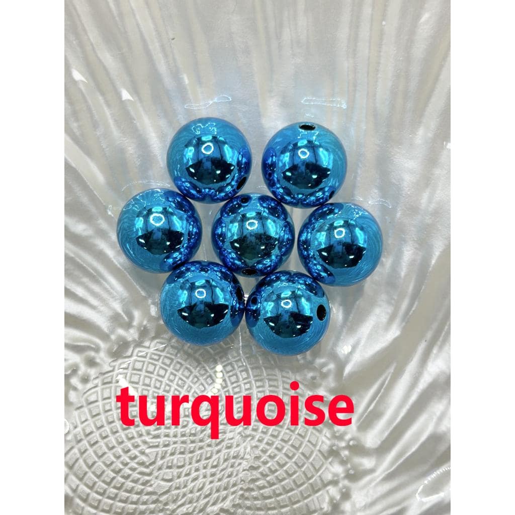 Glossy Metallic Colored Acrylic Beads  16mm