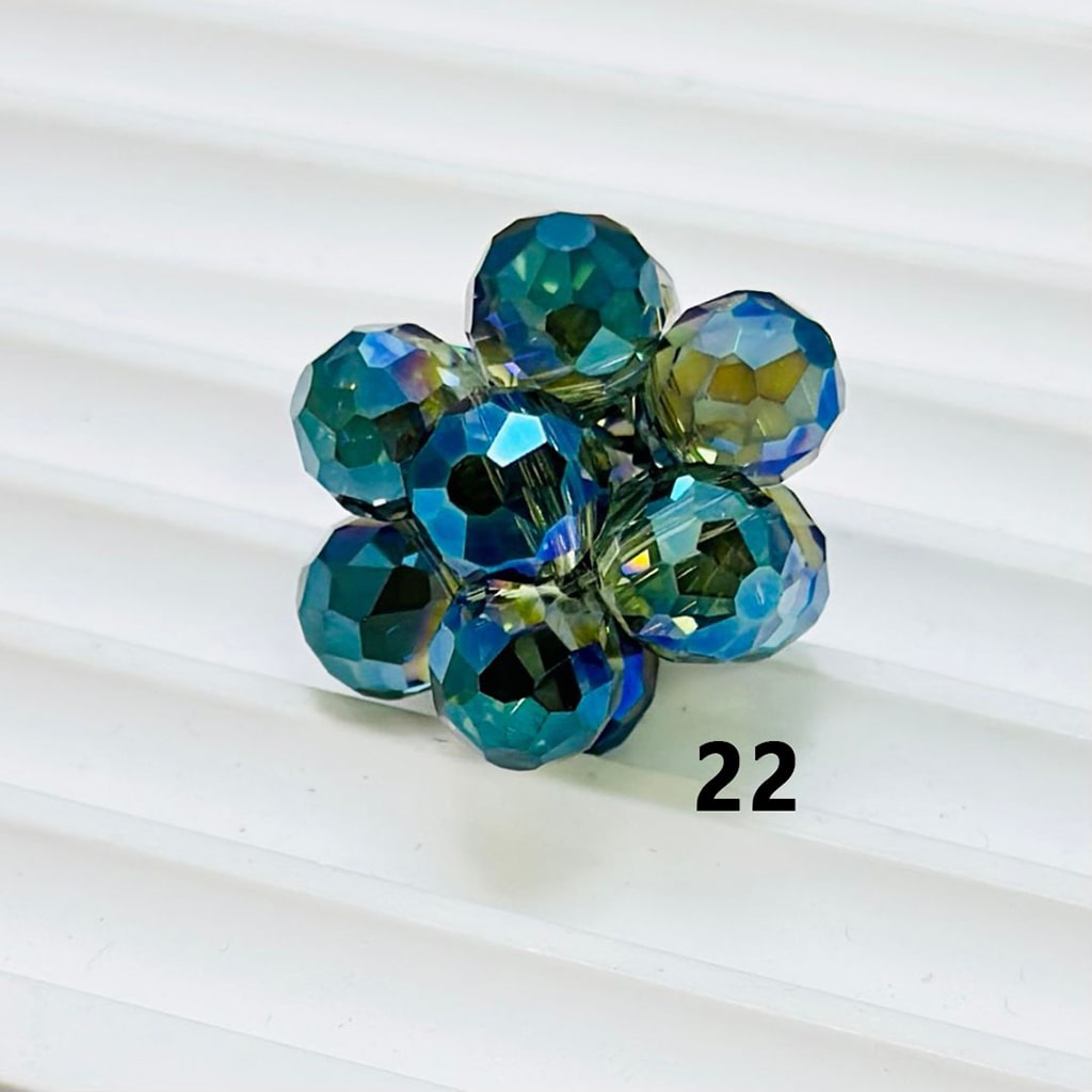 Colorful Water Drop Shape Bling Bling Rhinestones Knots Beads, Around 20MM