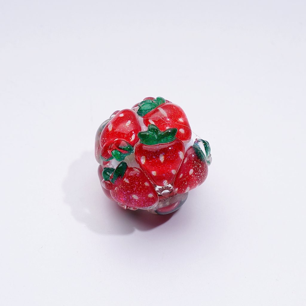 Cute Fruit Acrylic Beads – Grapes, Peaches, Lemons, Pineapples, Cherries, Strawberries, Green Apples, and Watermelons, Approx. 22MM